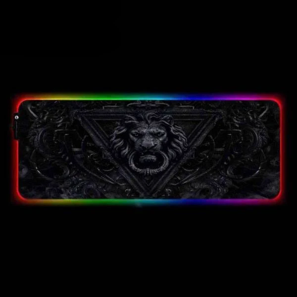 Tapis de Souris RGB XXL Lion Noir