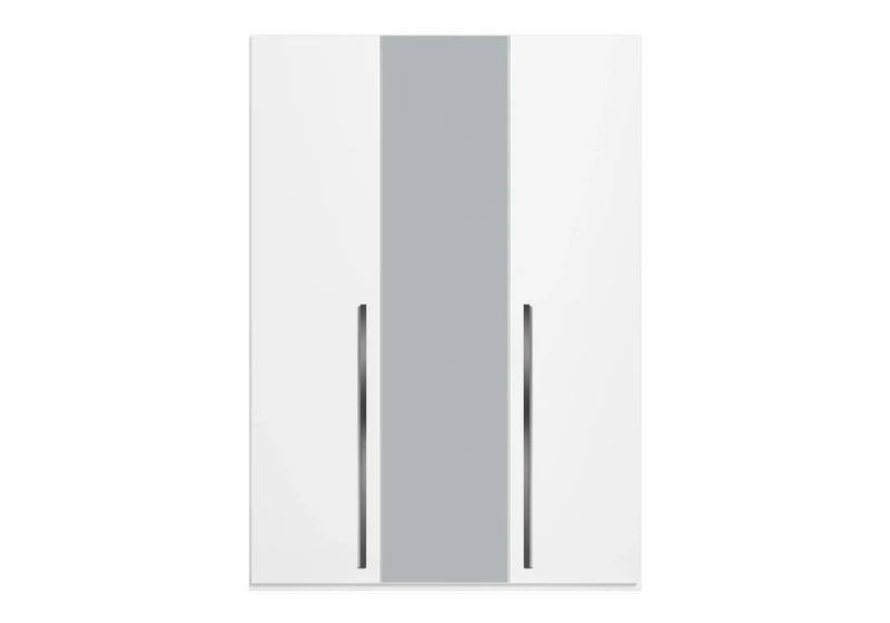 Armoire 3 à 5 portes blanc laqué avec miroir - Bianca