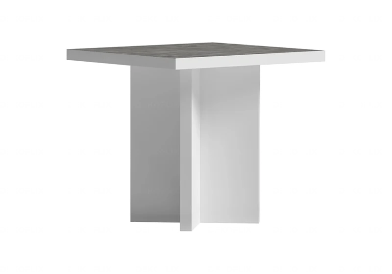 Table d'appoint carrée piétement croisé marbre gris - Mara