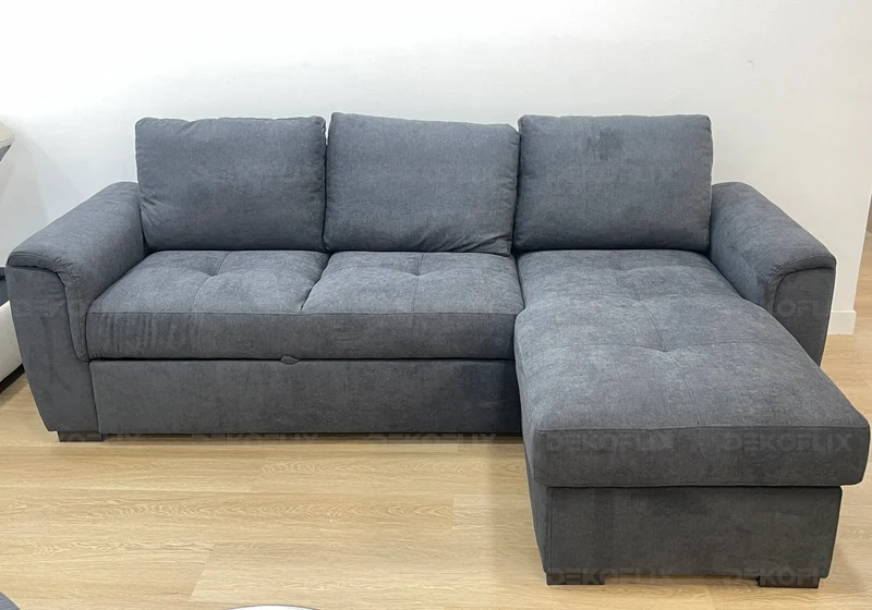 Canapé angle convertible anthracite - Juba