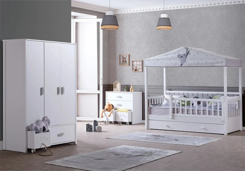Ensemble de chambre enfant montessori gris SOHO KOALA