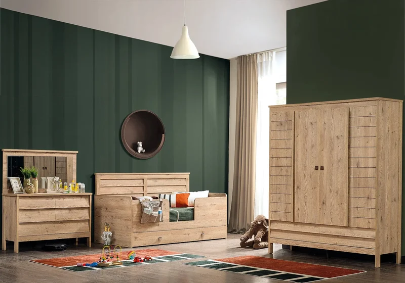 Ensemble de chambre enfant montessori taupe PETRA