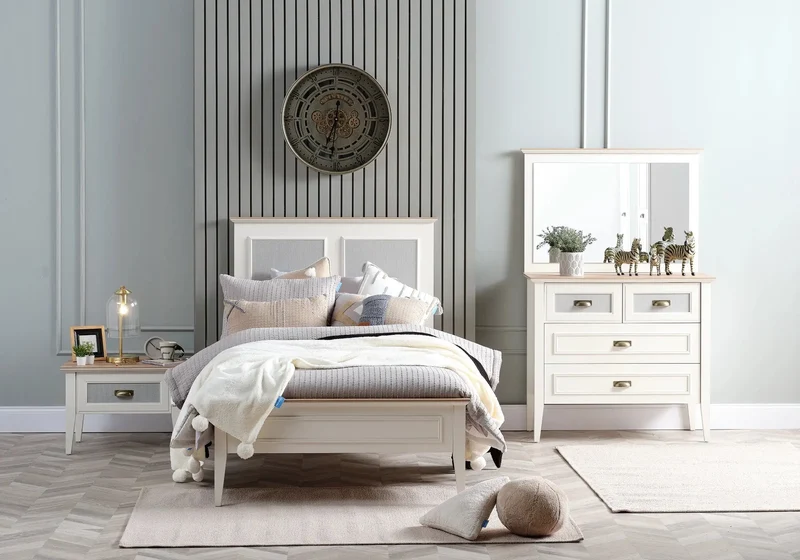 Ensemble de chambre jeune moderne blanc ODESSA
