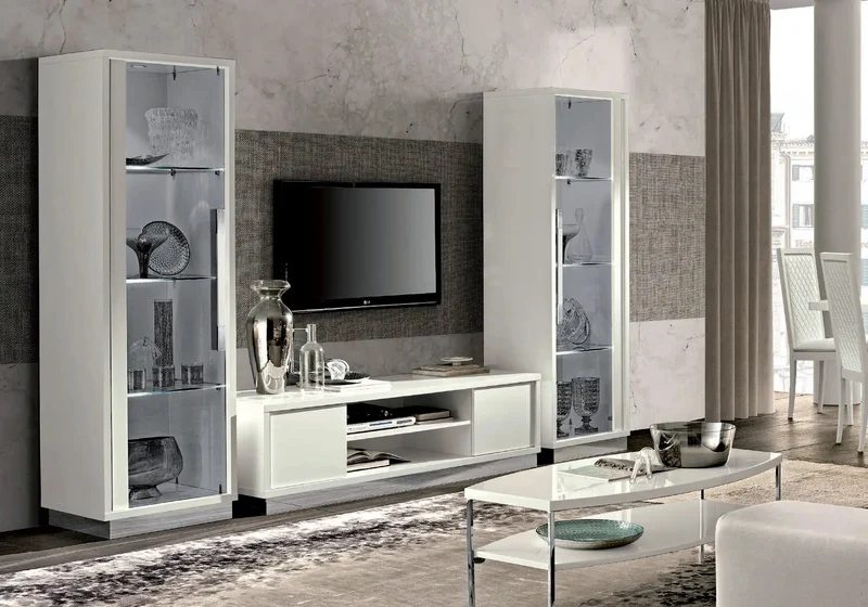 Ensemble meuble TV blanc NARA