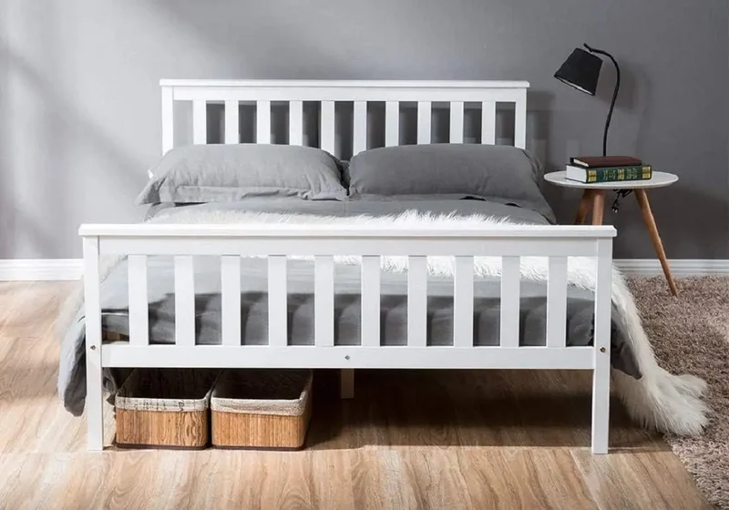 Lit en bois blanc - Alix