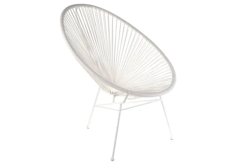 Fauteuil extérieur intérieur blanc - Rosy