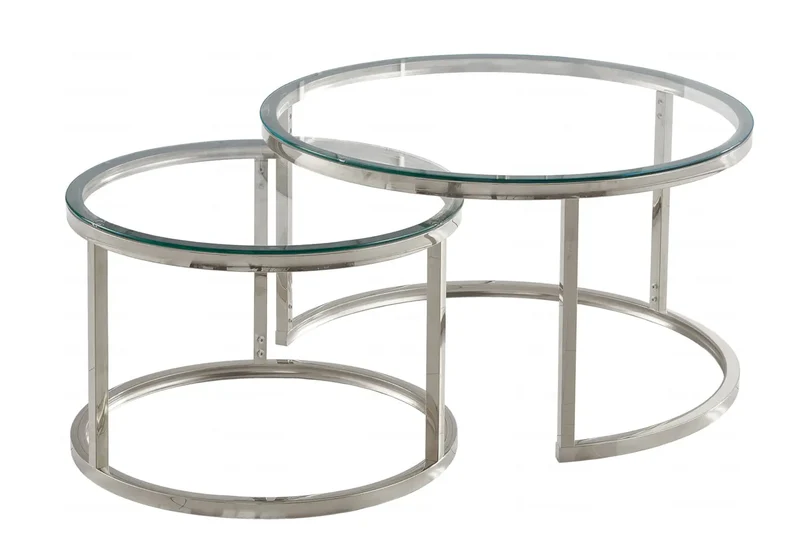 Tables gigognes verre trempé - Orea