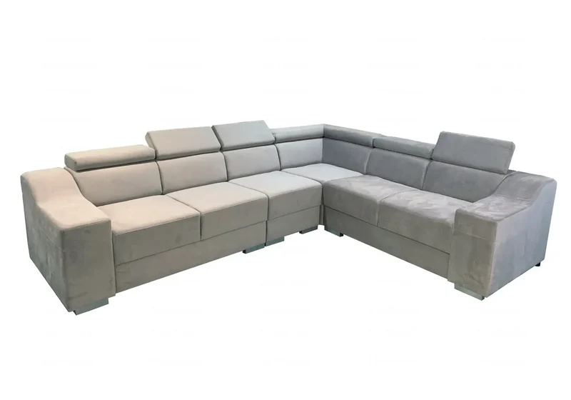 Canapé angle design gris - Sara