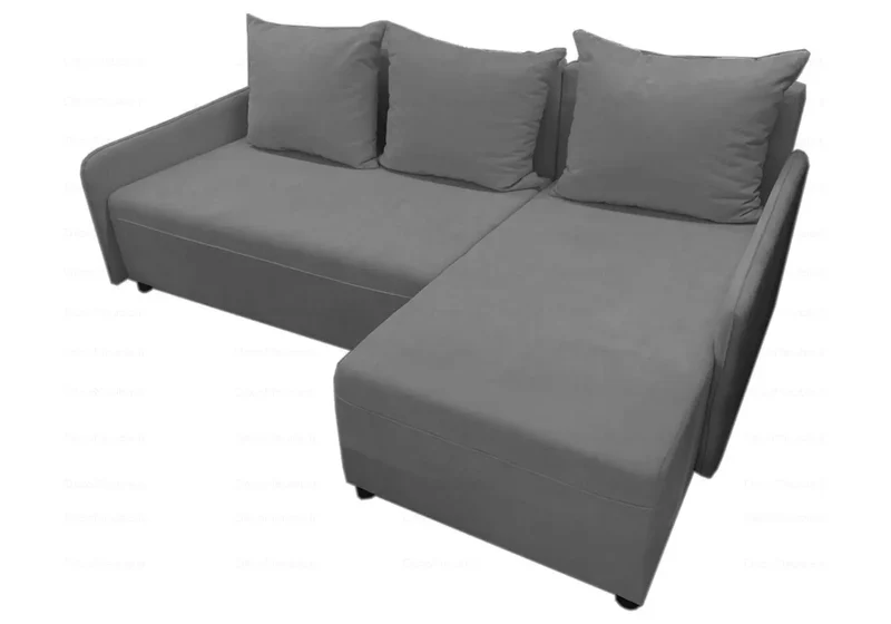 Canapé angle convertible-lit gris - Stely