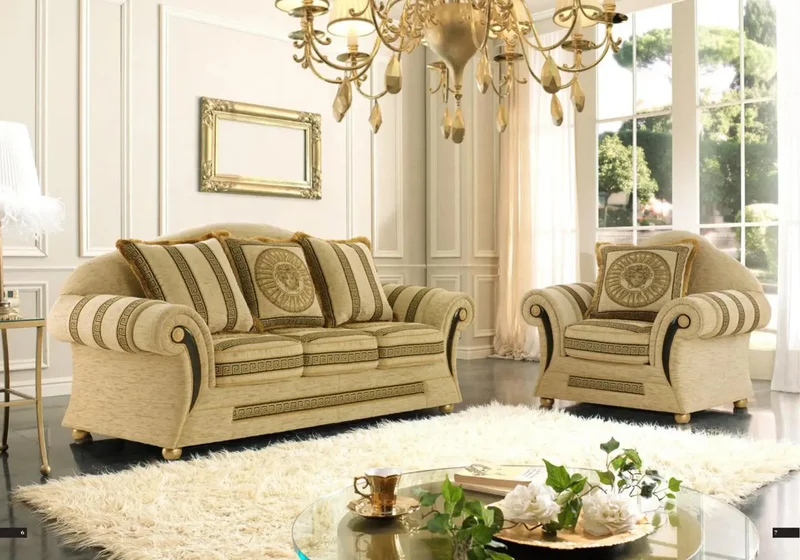 Canapé tissu versace médusa VERSA